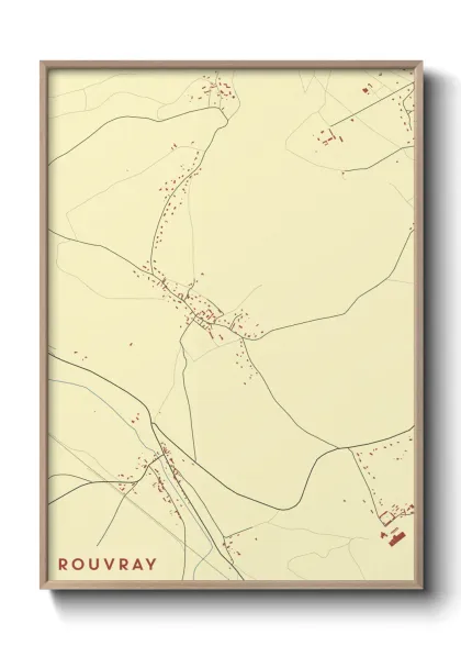 Une affiche de carte sur Rouvray