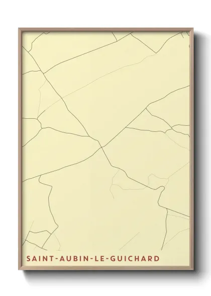 Une affiche de carte sur Saint-Aubin-le-Guichard