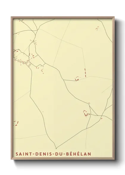 Une affiche de carte sur Saint-Denis-du-Béhélan