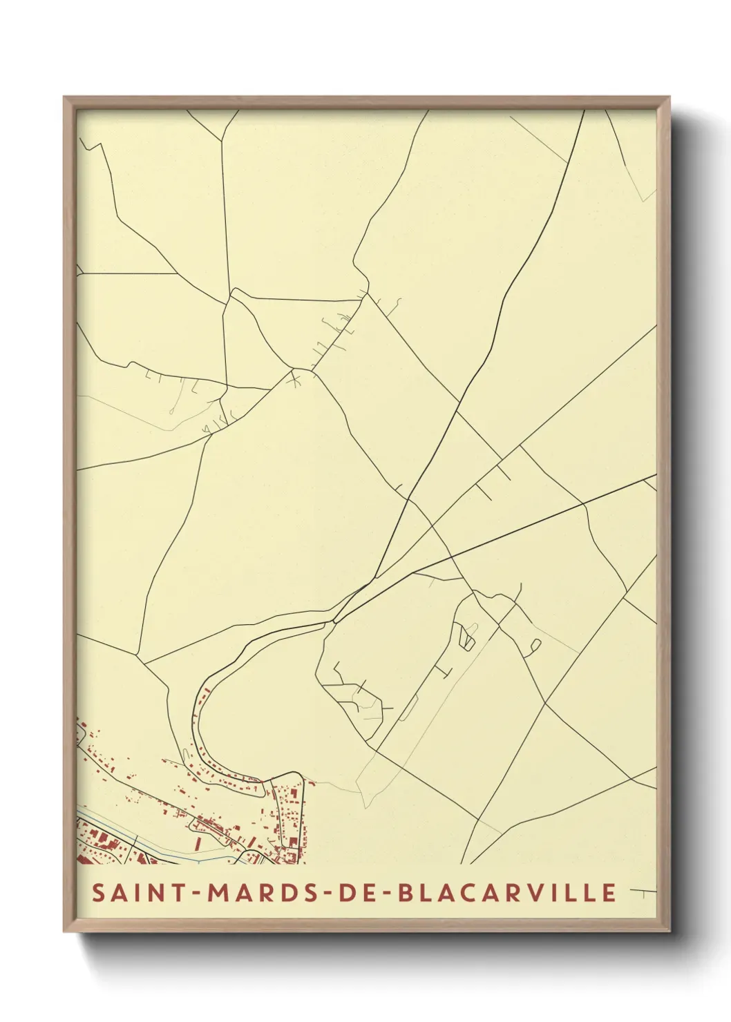 Un poster carte Saint-Mards-de-Blacarville