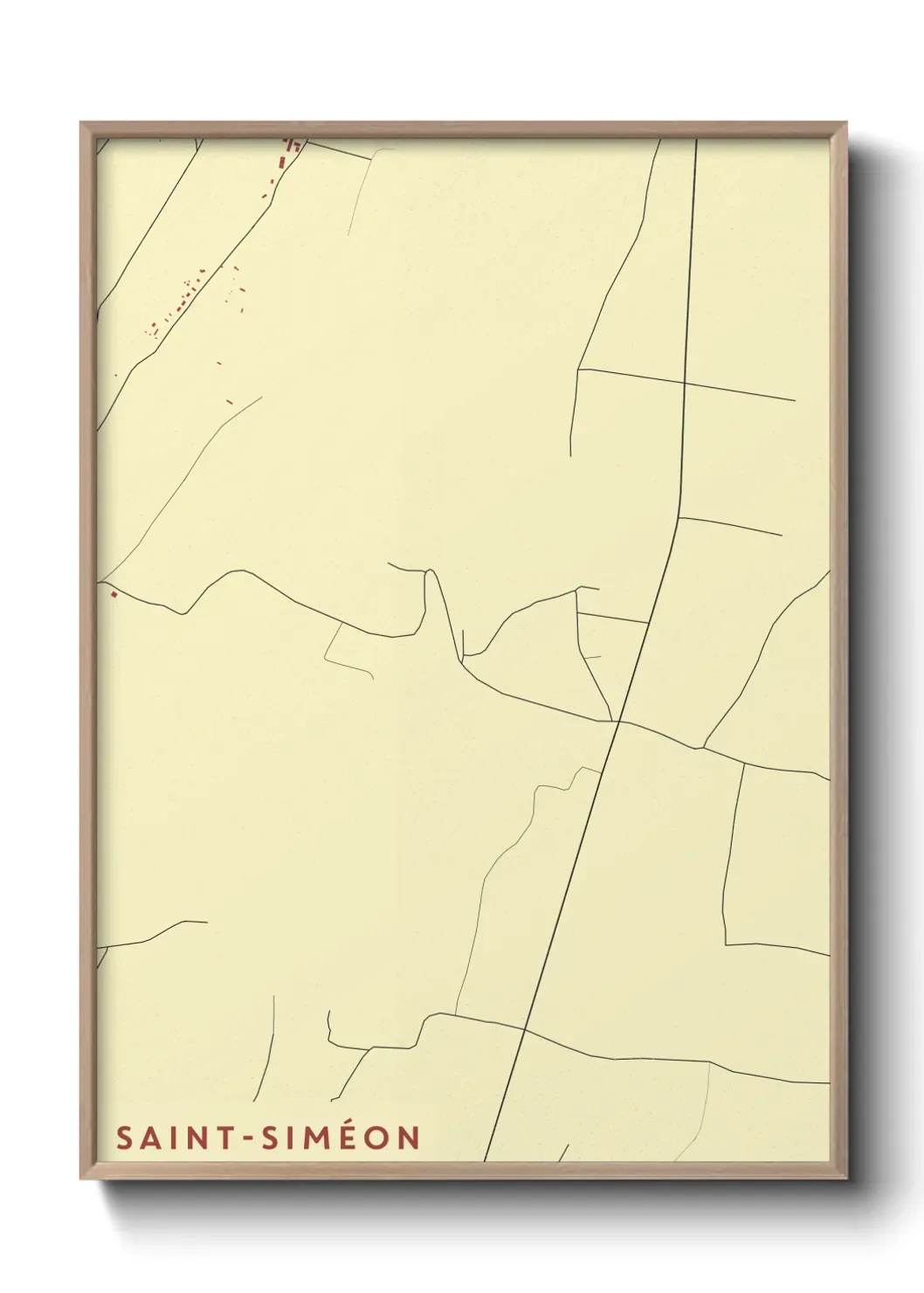 Un poster carte Saint-Siméon