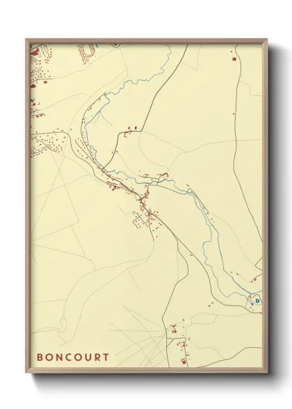 Une affiche de carte sur Boncourt
