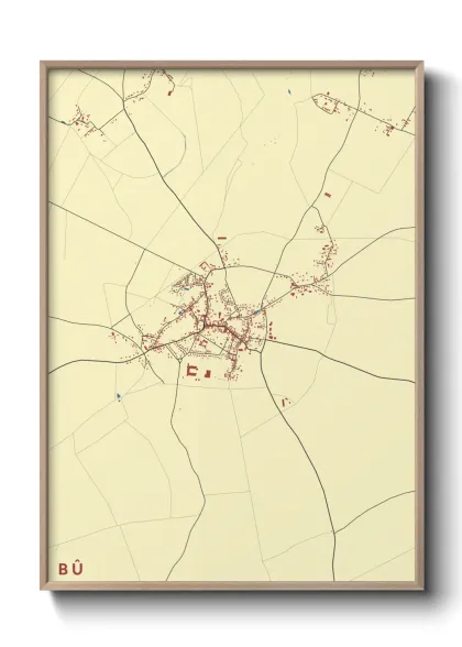Une affiche de carte sur Bû