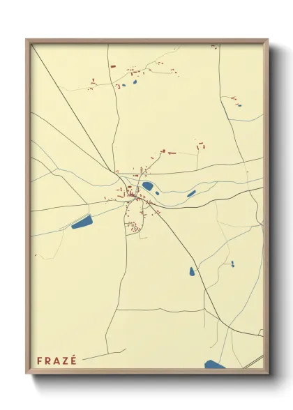 Une affiche de carte sur Frazé