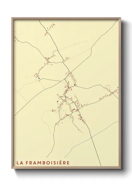 Une affiche de carte sur La Framboisière