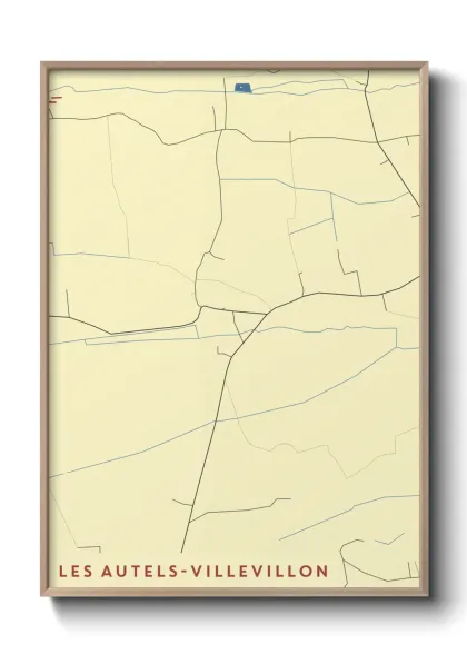 Une affiche de carte sur Les Autels-Villevillon
