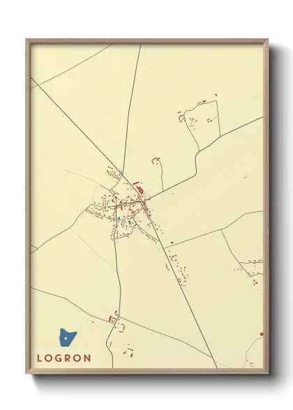 Une affiche de carte sur Logron