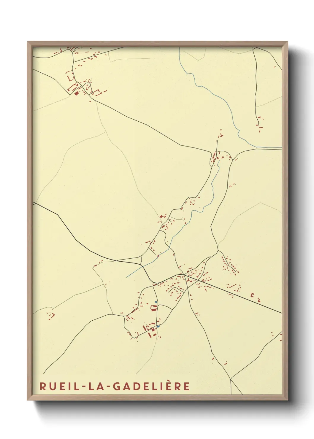 Un poster carte Rueil-la-Gadelière