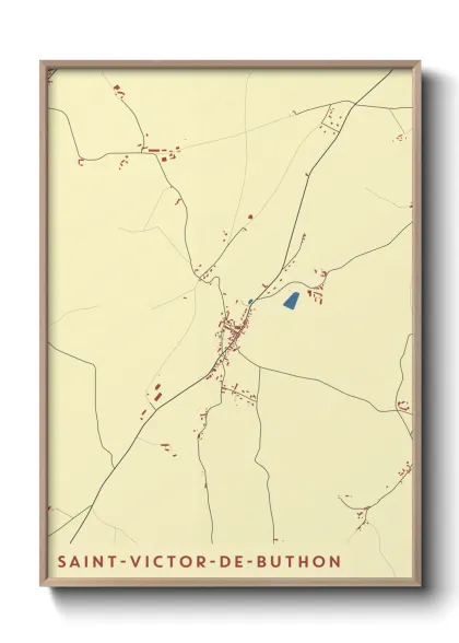 Une affiche de carte sur Saint-Victor-de-Buthon