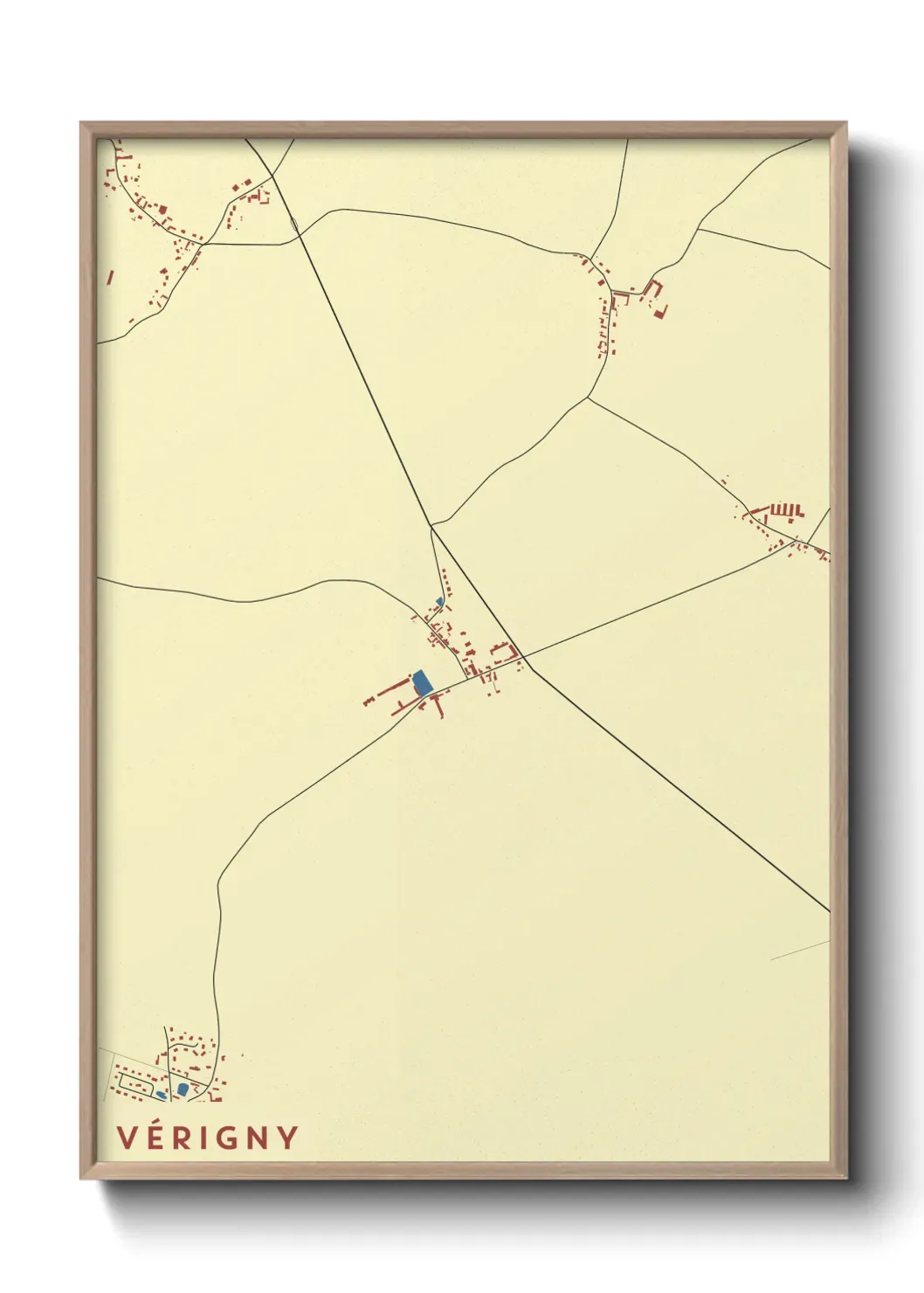 Un poster carte Vérigny