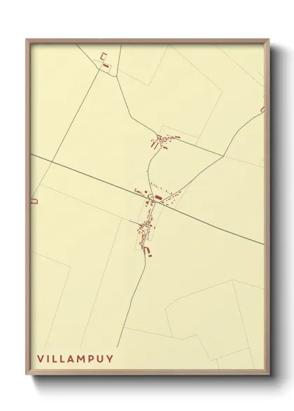 Une affiche de carte sur Villampuy