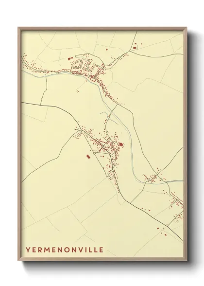 Une affiche de carte sur Yermenonville