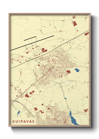 Une affiche de carte sur Guipavas