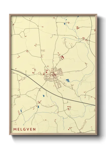 Une affiche de carte sur Melgven