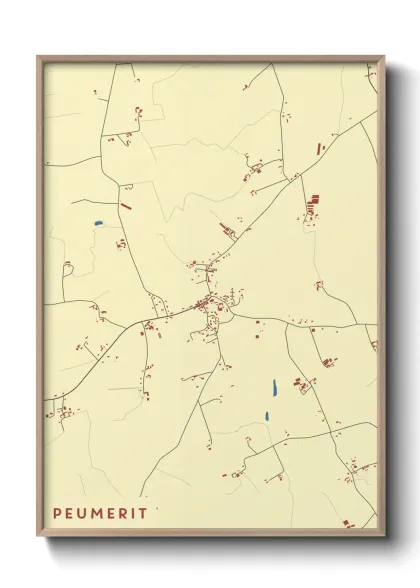 Une affiche de carte sur Peumerit