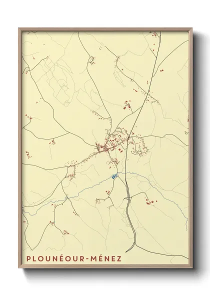 Une affiche de carte sur Plounéour-Ménez