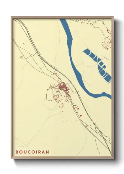 Une affiche de carte sur Boucoiran