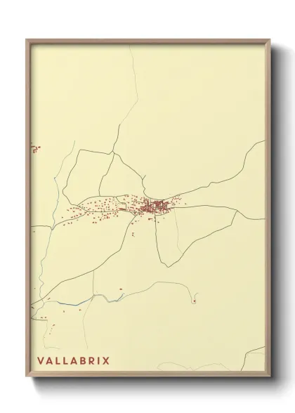 Une affiche de carte sur Vallabrix