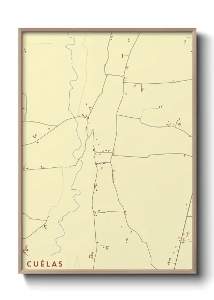 Une affiche de carte sur Cuélas