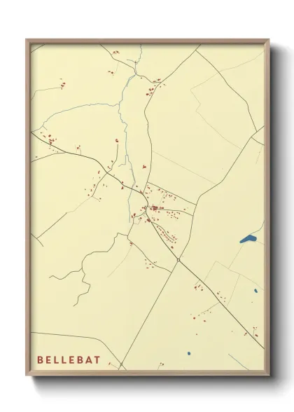 Une affiche de carte sur Bellebat