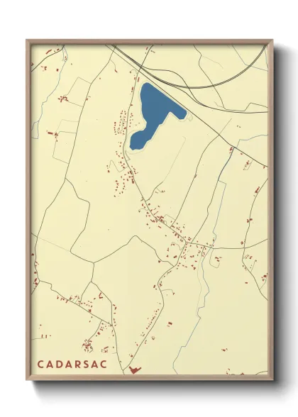 Une affiche de carte sur Cadarsac
