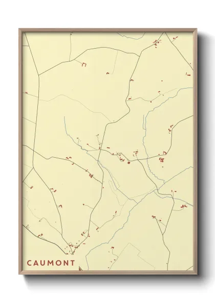 Une affiche de carte sur Caumont