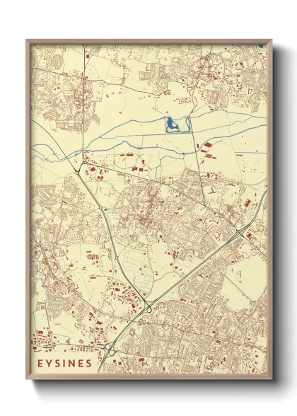 Une affiche de carte sur Eysines