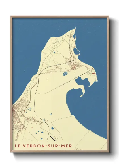 Une affiche de carte sur Le Verdon-sur-Mer