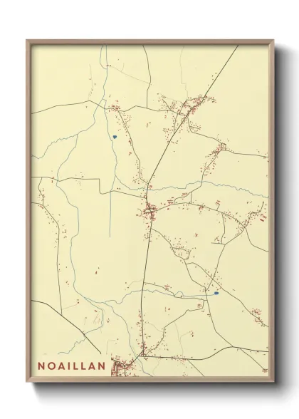 Une affiche de carte sur Noaillan