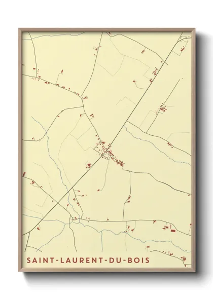 Une affiche de carte sur Saint-Laurent-du-Bois