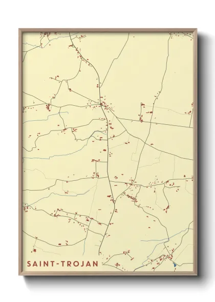 Une affiche de carte sur Saint-Trojan