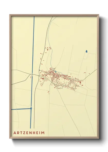 Une affiche de carte sur Artzenheim