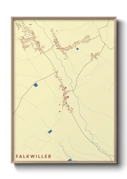Une affiche de carte sur Falkwiller