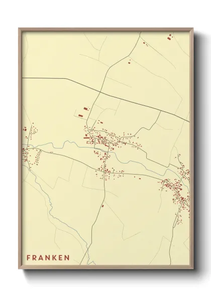 Une affiche de carte sur Franken