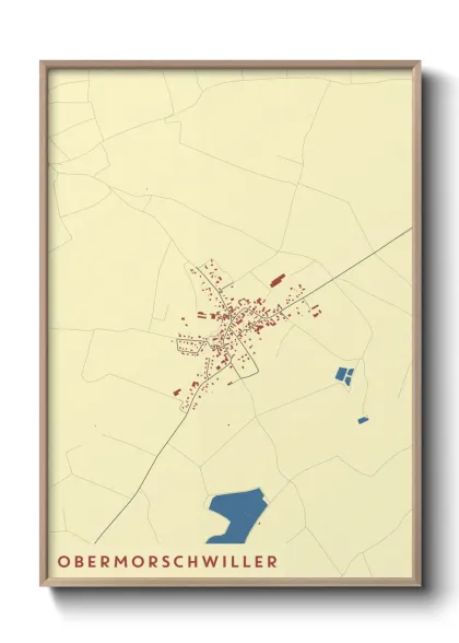 Une affiche de carte sur Obermorschwiller