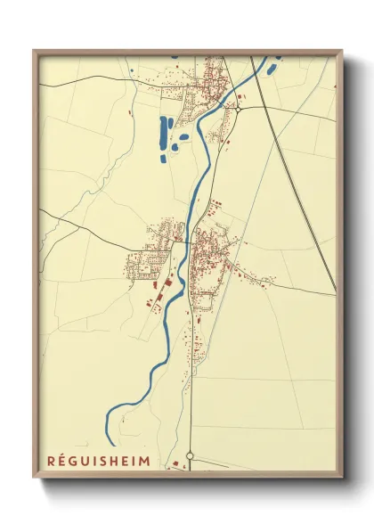 Une affiche de carte sur Réguisheim