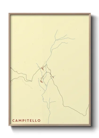 Une affiche de carte sur Campitello