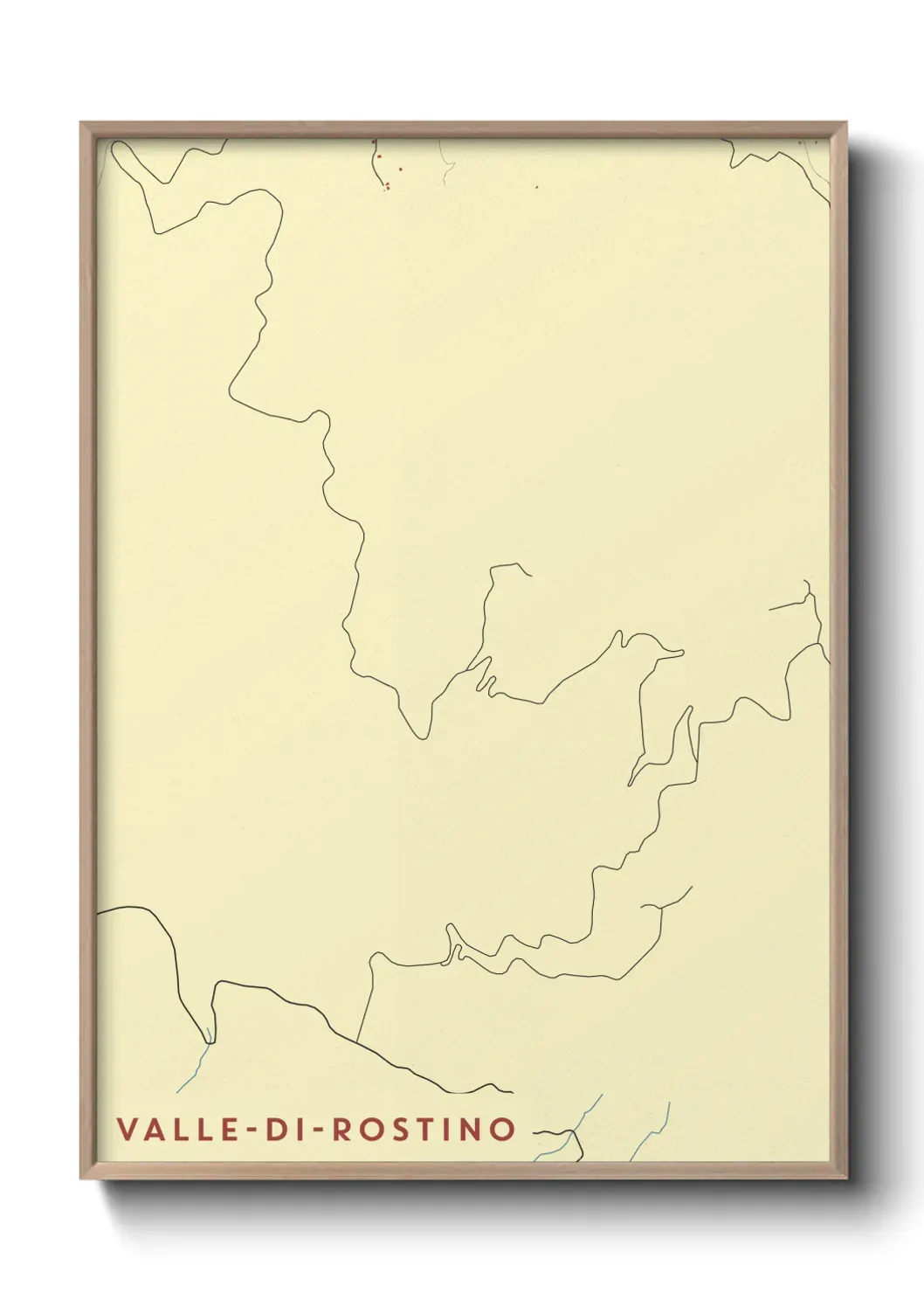 Un poster carte Valle-di-Rostino