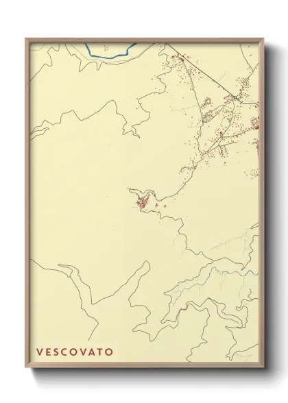 Une affiche de carte sur Vescovato
