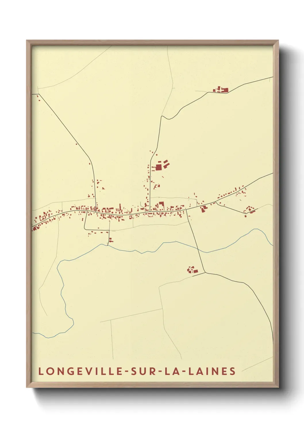 Un poster carte Longeville-sur-la-Laines