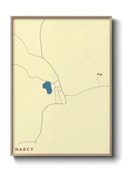 Une affiche de carte sur Narcy