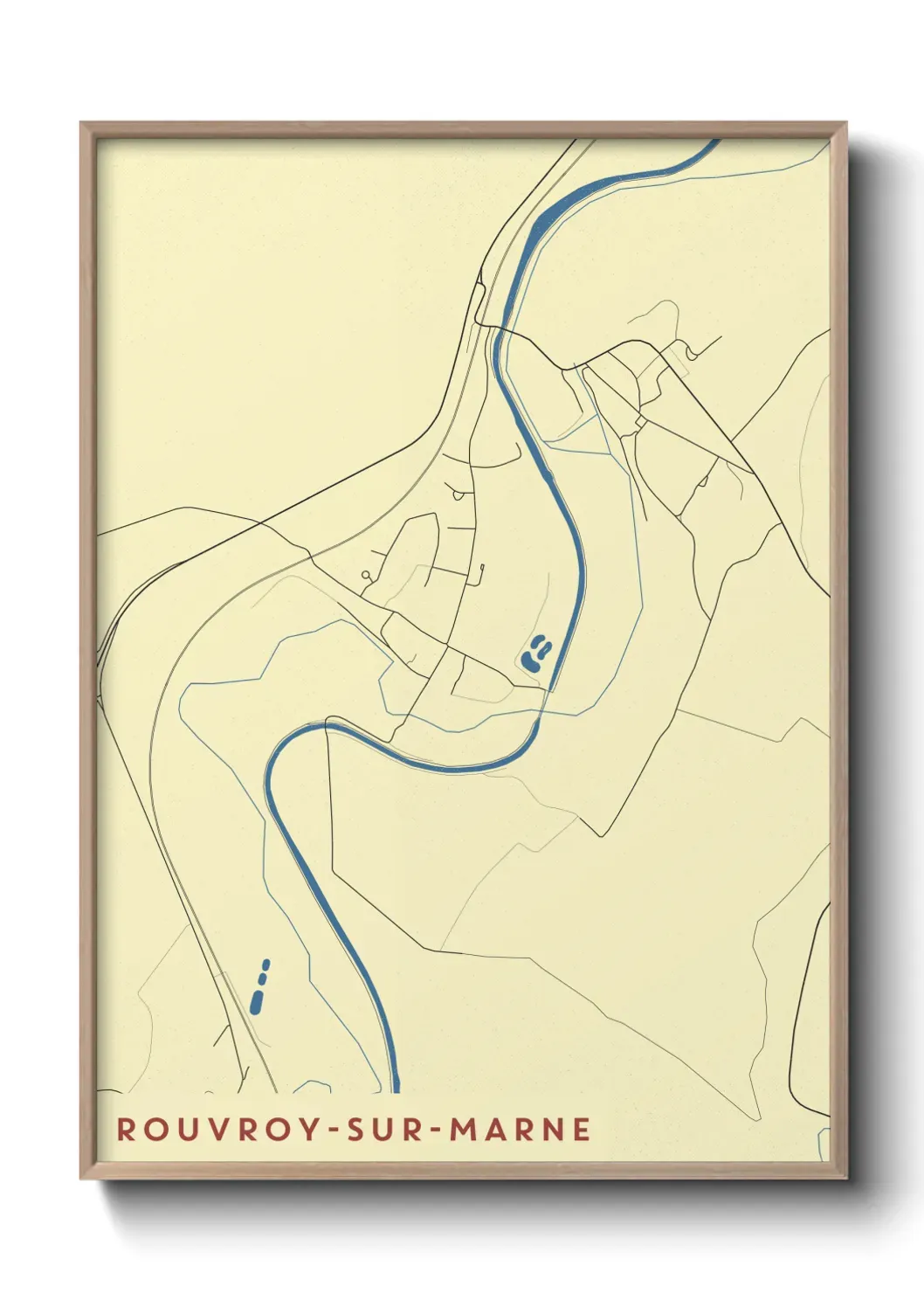 Un poster carte Rouvroy-sur-Marne