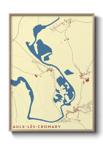 Une affiche de carte sur Aulx-lès-Cromary