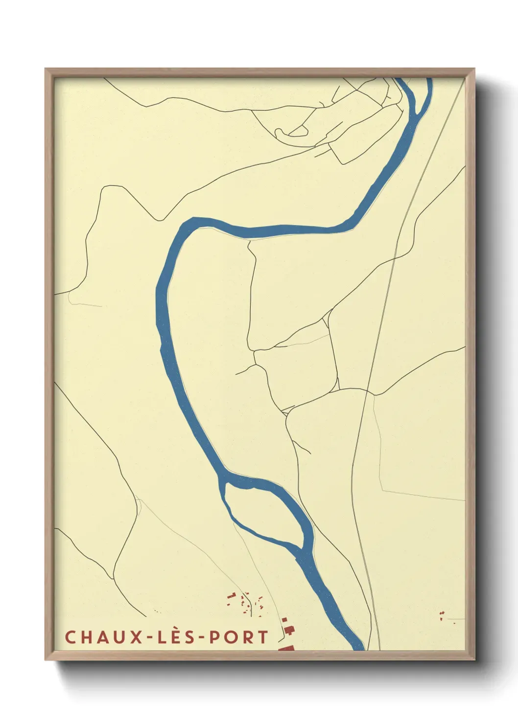 Un poster carte Chaux-lès-Port