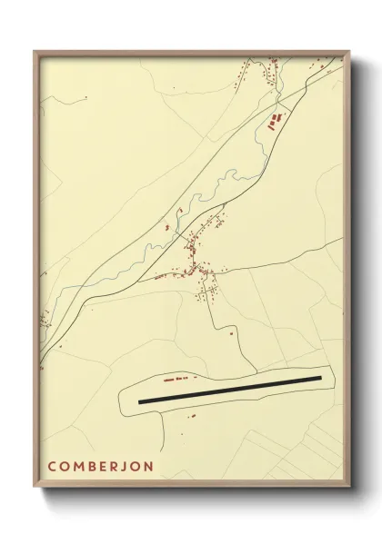 Une affiche de carte sur Comberjon
