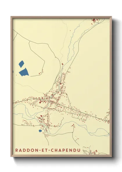 Une affiche de carte sur Raddon-et-Chapendu