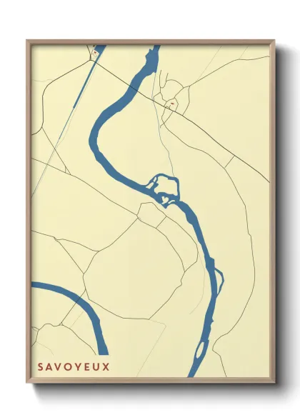 Une affiche de carte sur Savoyeux