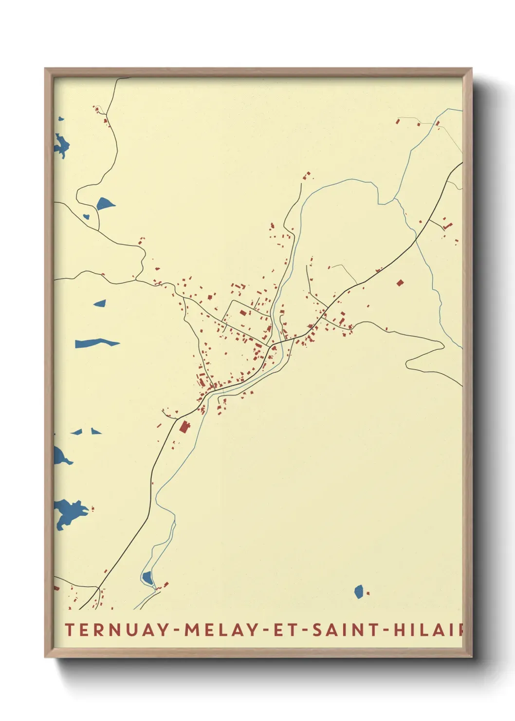 Un poster carte Ternuay-Melay-et-Saint-Hilaire