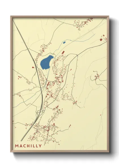 Une affiche de carte sur Machilly