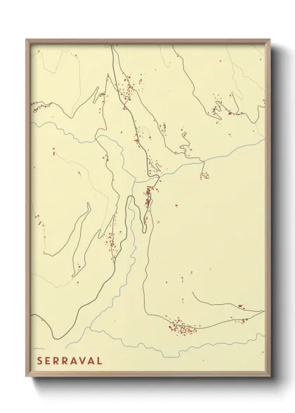 Une affiche de carte sur Serraval